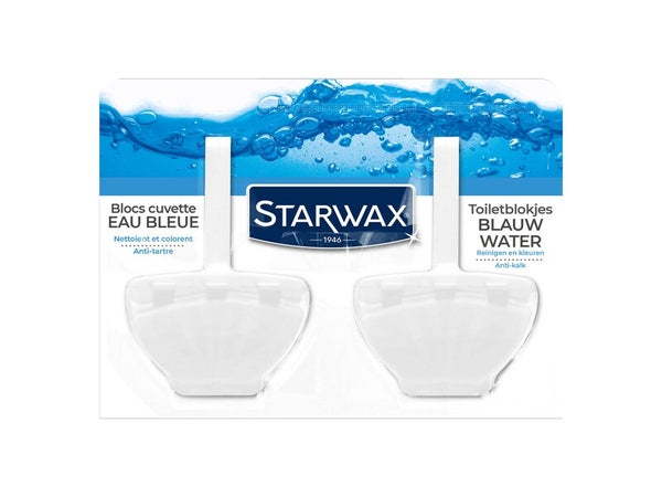 Bloc cuvette wc eau bleue 2 x 40 gr STARWAX