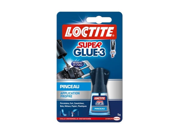 Colle glue liquide Super Glue 3 en pinceau, LOCTITE, 5 g