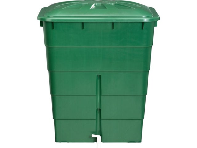 Récupérateur d'eau aérien GARANTIA rectangulaire vert, 300 l