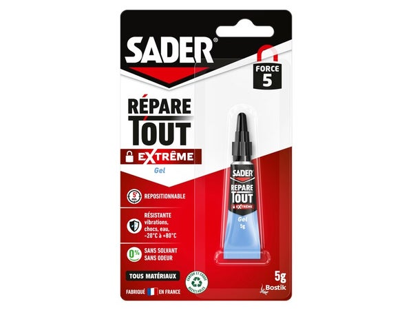 Colle de reparation polymere sader repare tout tube 5g