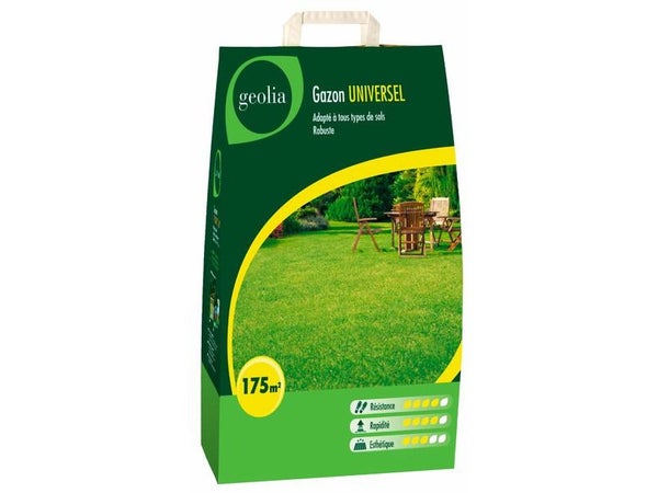 Gazon Universel Geolia, 5 Kg,  175 M²