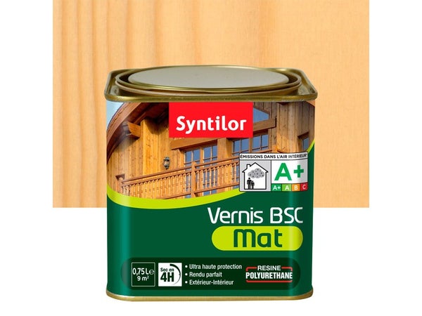 Vernis bois extérieur SYNTILOR BSC incolore mat 0.75 L