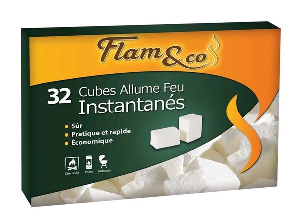 Allume-feux résine, FLAM & CO, 32 cubes