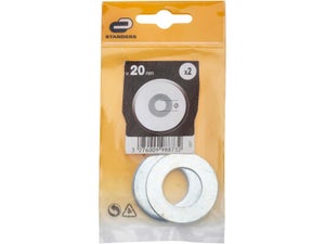 Lot De 2 Rondelles Acier Zingué, Diam.20 Mm Standers