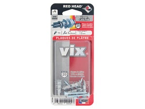 Lot De 4 Chevilles Et Vis À Visser Vix Red Head, Diam.12 X L.30 Mm