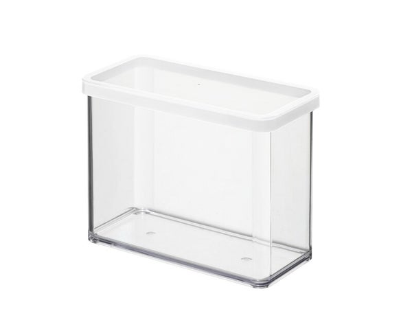 Boîte ROTHO plastique, l.10 x P.20 x H.14.2 cm, 2.1 l,  transparent / blanc