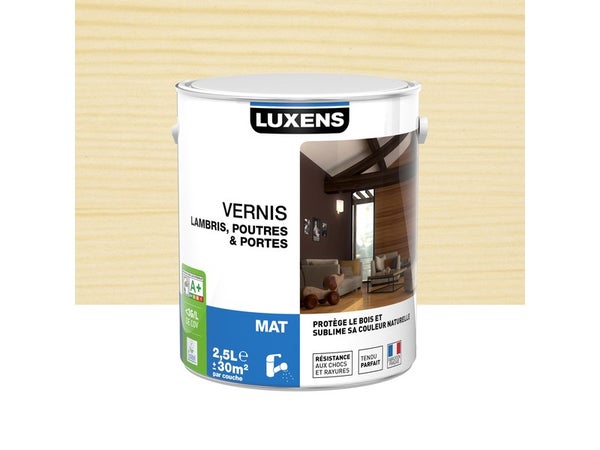 Vernis Poutre Et Lambris  Luxens, Incolore Mat, 2.5L