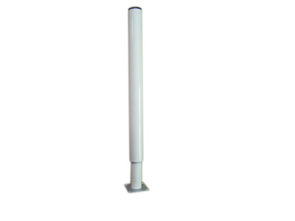Pied de table blanc, diamètre 6 cm x hauteur réglable de 70 à 110 cm