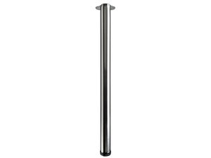 Pied de table Hettich, brossé, diamètre 7.5cm x hauteur réglable de 110 à 113 cm