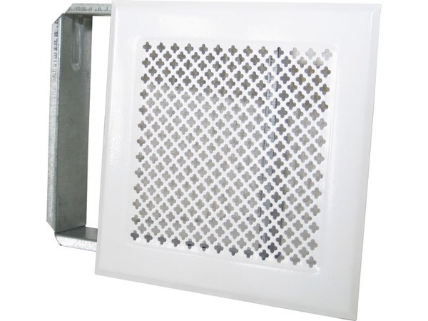 Grille décompression air chaud hotte/cheminée precadre, 170 x 170 cm blanc