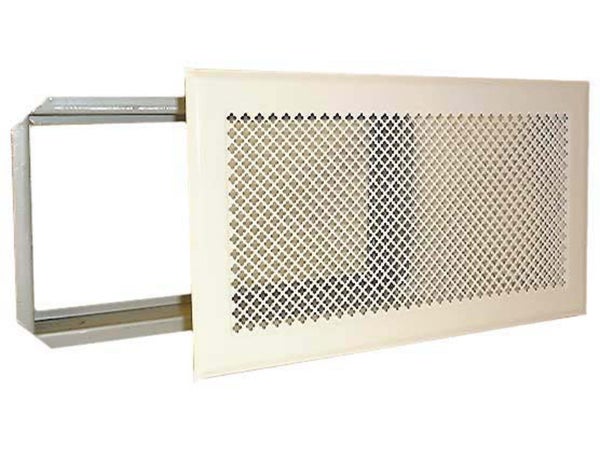 Grille décompression air chaud hotte/cheminée precadre, 345 x 195 cm blanc