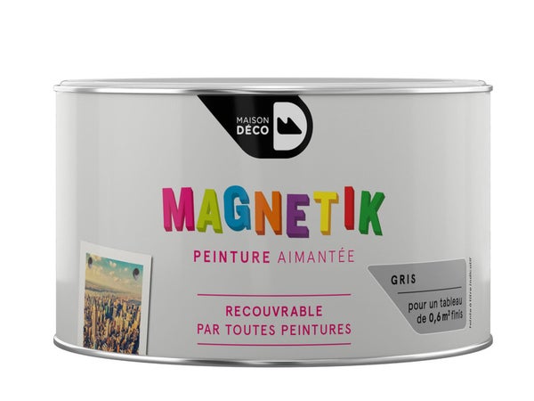Peinture Magnétique Gris Satin Maison Deco Magnétik C'Est Génial ! 0.2 L
