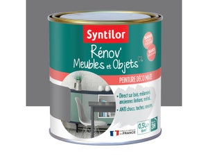 Peinture meuble et boiserie Rénov' SYNTILOR gris urbain mat 0.5 l