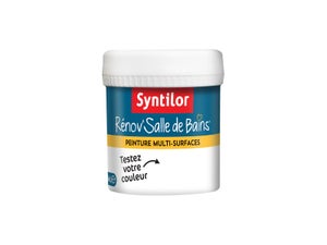 Testeur peinture salle de bains Rénov'salle de bains SYNTILOR blanc satiné 0.075 l