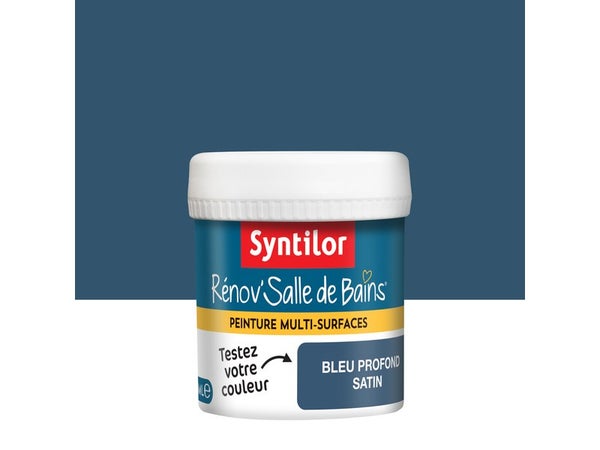 Testeur peinture salle de bains Rénov'salle de bains SYNTILOR bleu profond satiné 0.075 l