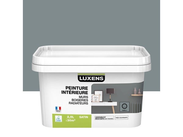 Peinture, Mur, Boiserie, Radiateur, Multisupports Luxens, Paris 3, Satiné, 2.5 L