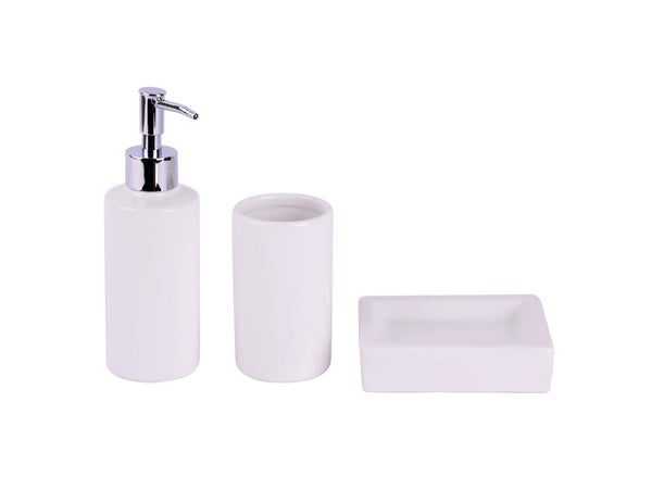 Accessoire de salle de bains céramique, blanc