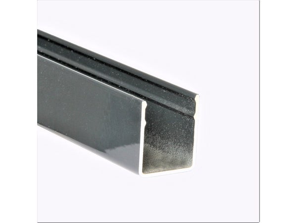Profil de finition en aluminium pour poteau, 24 x 35 x 1980 mm gris foncé