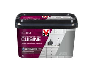 Peinture Cuisine Meuble Et Crédence Décolab® V33 Gris Béton Mat 2 L