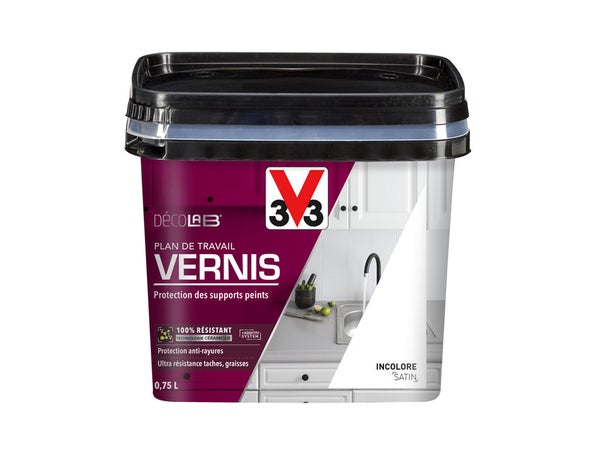 Vernis Décolab®, V33, Incolore Satiné, 0.75 L