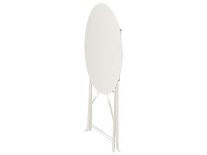 Table de jardin pliante NATERIAL Flora rond blanc 2 personnes