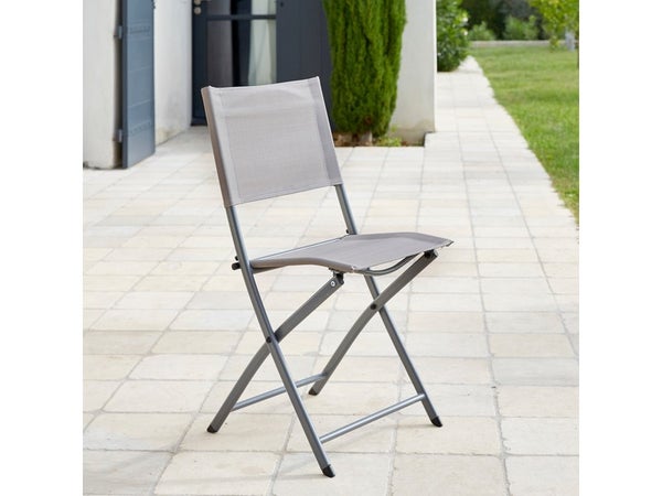 Chaise de jardin NATERIAL Emys en acier gris