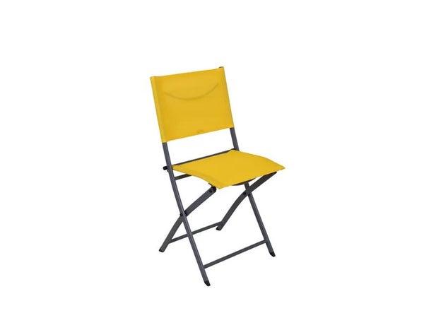 Chaise de jardin NATERIAL Emys en acier jaune