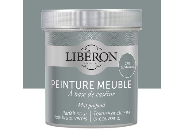 Peinture Meuble Et Boiserie Caséine Liberon Gris Gustavien Mat Profond Mat 0.5 L