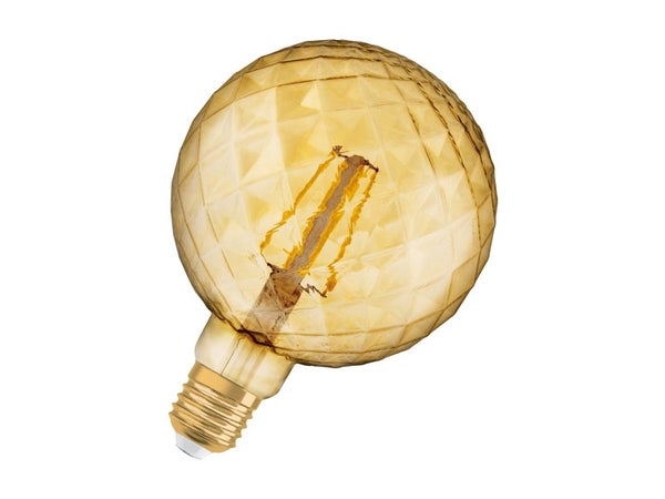 Ampoule led ambré Globe  Globe 125 mm globe E27 470 Lm = 40 W blanc chaud, OSRAM