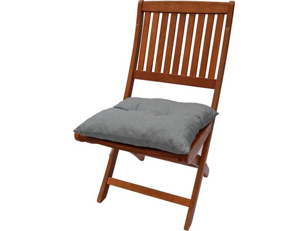 Coussin d'assise de chaise ou de fauteuil floconnée Feria, l.40 x H.10 cm taupe