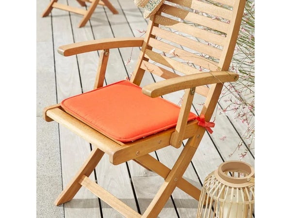 Galette d'assise de chaise ou de fauteuil Feria, tuile l.35 x H.3 cm