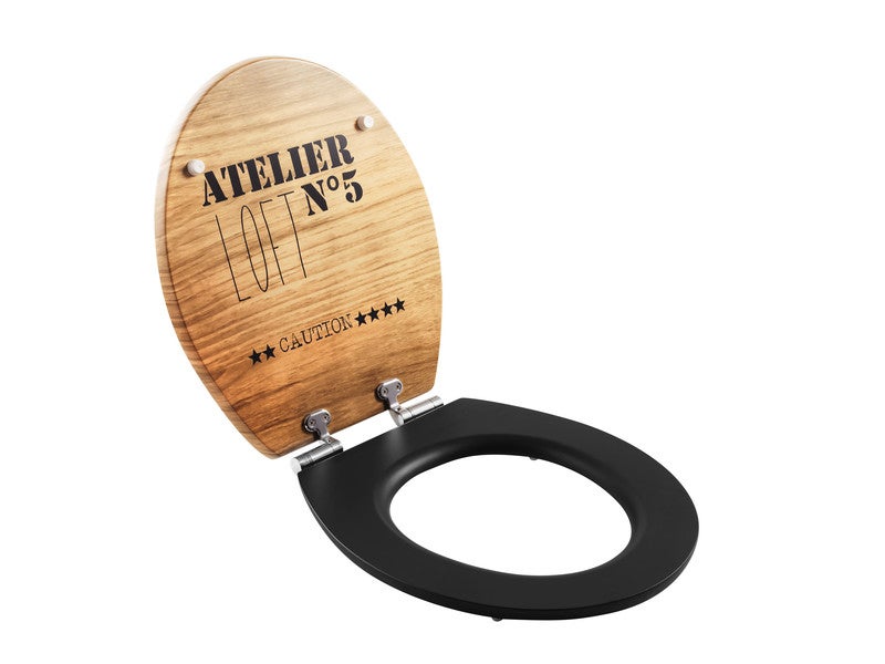 Abattant les fantaisies decores declipsable avec frein de chute mdf loft atelier