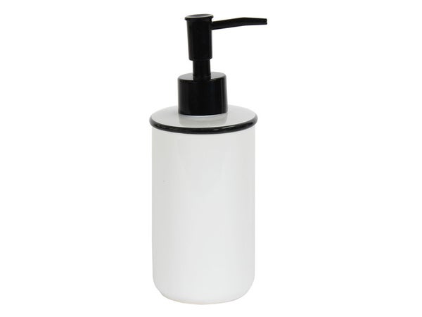 Distributeur de savon céramique Marcel, noir et blanc