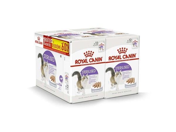 Royal Canin Alimentation Chat Ster Mousse 12+12 -60%