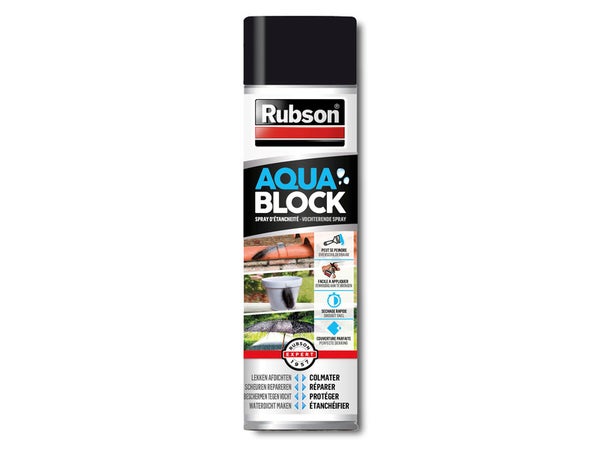 Revêtement D'Étanchéité Rubson Aquablock Noir Spray 0.3L