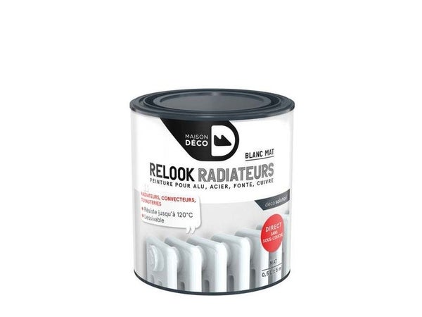 Peinture Relook Radiateurs Maison Deco Blanc Mat 0.5 L