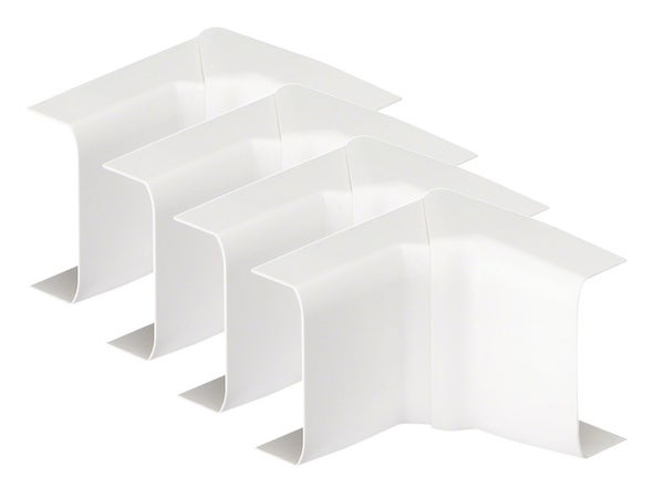 Lot De 4 Angles Intérieurs Blanc Pour Moulure, H. 3.2 X P.1.1 Cm