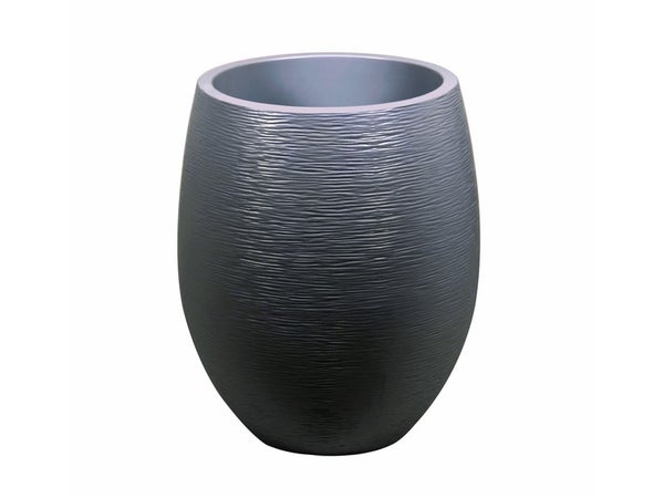 Pot plastique EDA, diam.50 x H.60 cm, anthracite