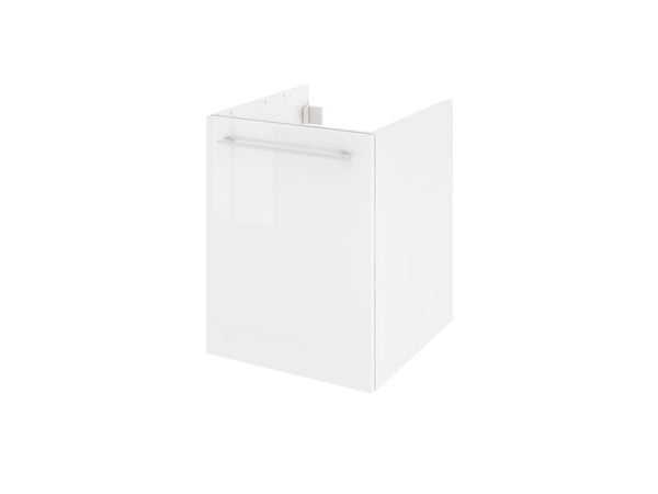 Meuble de salle de bains simple vasque REMIX, l.45 x H.57.7 x P.47 cm, blanc