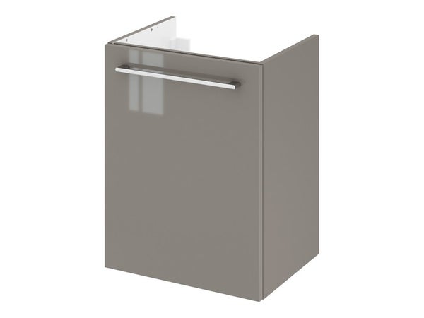 Meuble de salle de bains simple vasque, REMIX, l.45 x H.57.7 x P.35 cm, gris granit