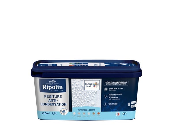 Peinture Anticondensation Rip Etanch, Ripolin Blanc 2.5 L