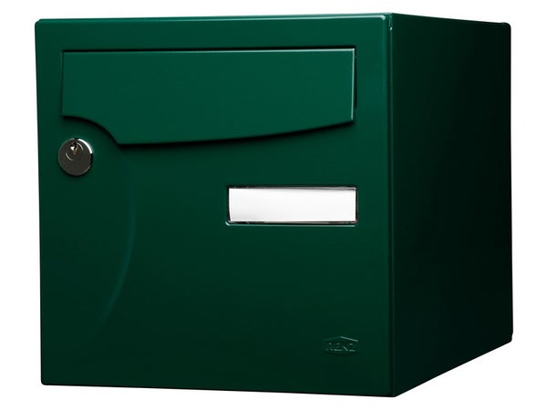 Boîte Aux Lettres Normalisée 1 Porte Extérieur Renz Acier Vert Brillant