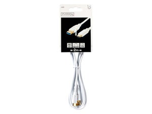 Câble Chargeur Usb Type C, 2 M Blanc Evology