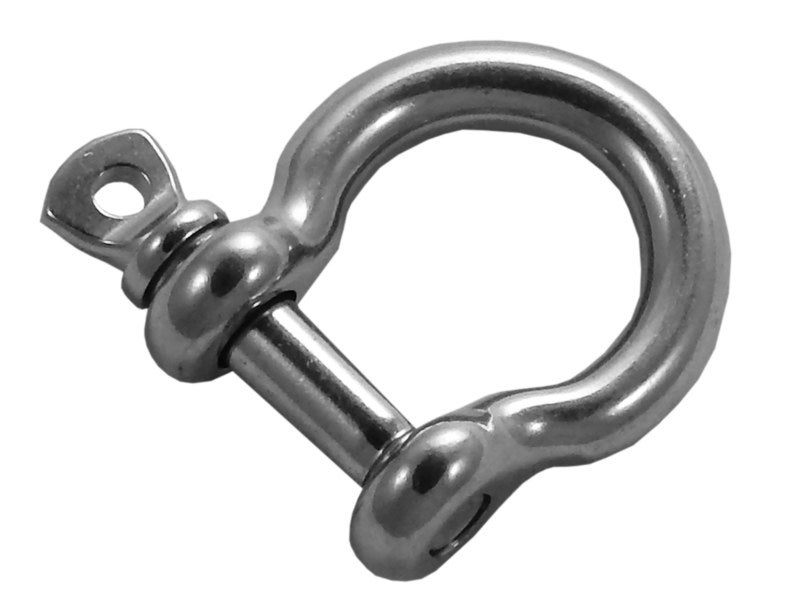Manille à Vis M8 En Acier Inoxydable 316 - Capacité 400 Kg (882 Lbs), Dimensions Intérieures 27x17 Mm - 9