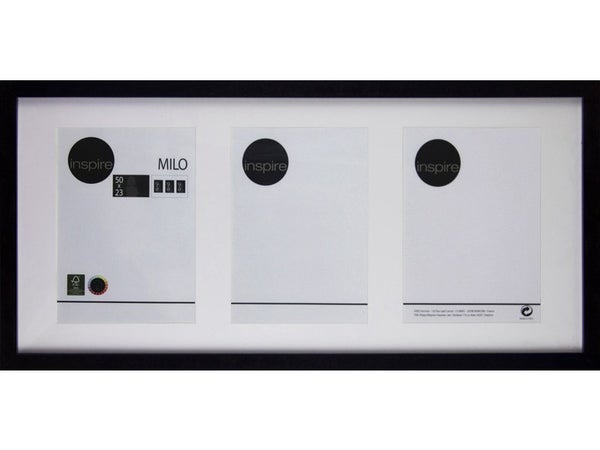 Cadre multivue Milo, noir, 3 vues, L.23 x H.50 cm