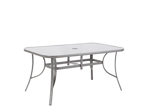 Table de jardin Alma rectangulaire gris 6 personnes