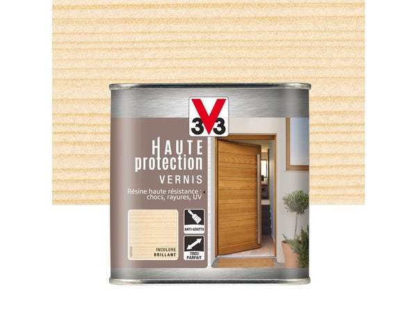 Vernis bois extérieur V33 Haute Protection incolore brillant 0.75 L