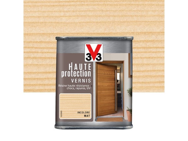 Vernis bois extérieur V33 Haute Protection incolore mat 0.25 L