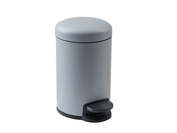 Poubelle de salle de bains 3.0 l gris granit SENSEA Easy