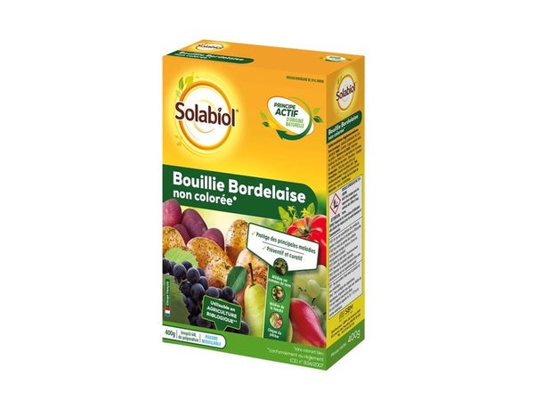 Bouillie bordelaise SOLABIOL, pour arbres fruitiers et légumes, 400G